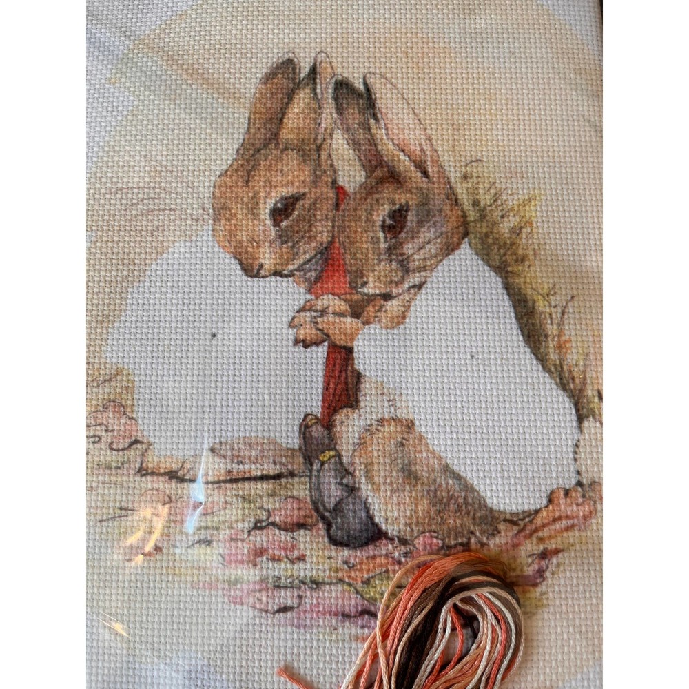 Needle Treasures New Old Stock Benjamin Bunny and Peter Rabit Cross Stitch